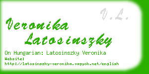 veronika latosinszky business card